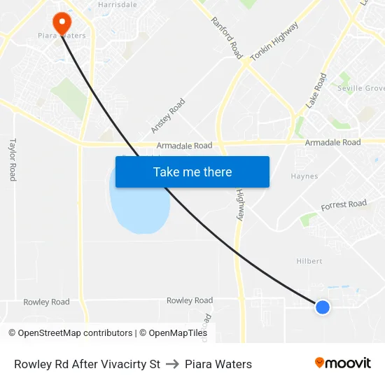 Rowley Rd After Vivacirty St to Piara Waters map