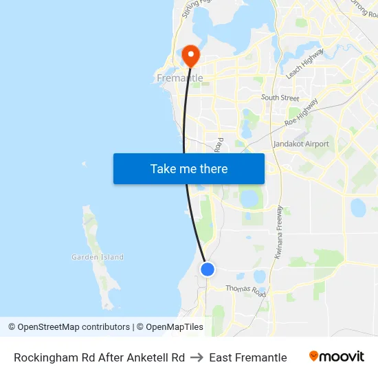 Rockingham Rd After Anketell Rd to East Fremantle map