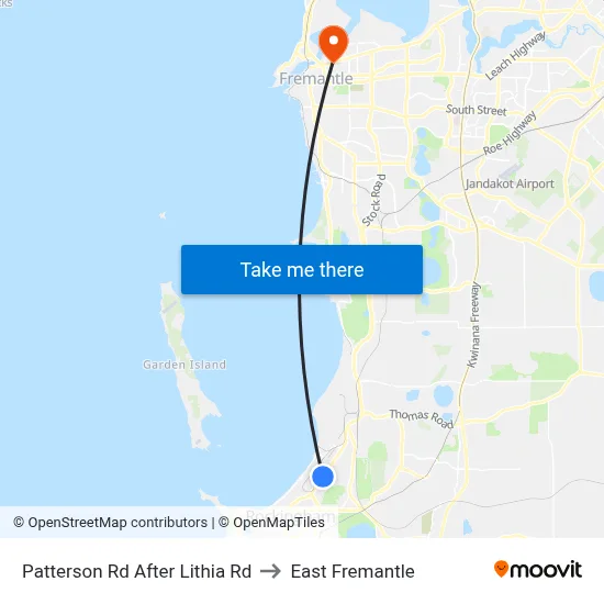 Patterson Rd After Lithia Rd to East Fremantle map