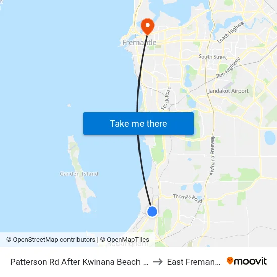 Patterson Rd After Kwinana Beach Rd to East Fremantle map