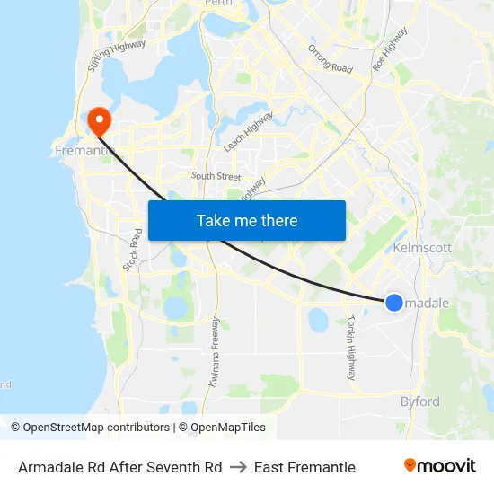 Armadale Rd After Seventh Rd to East Fremantle map