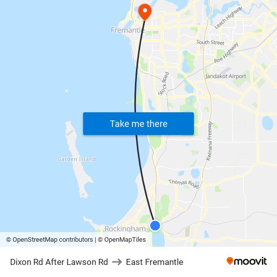 Dixon Rd After Lawson Rd to East Fremantle map