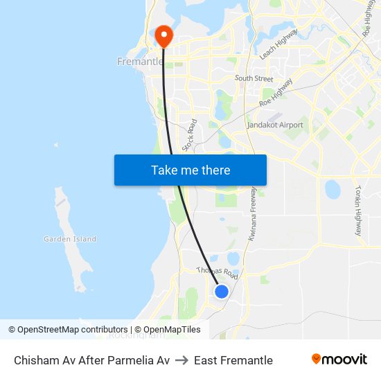 Chisham Av After Parmelia Av to East Fremantle map