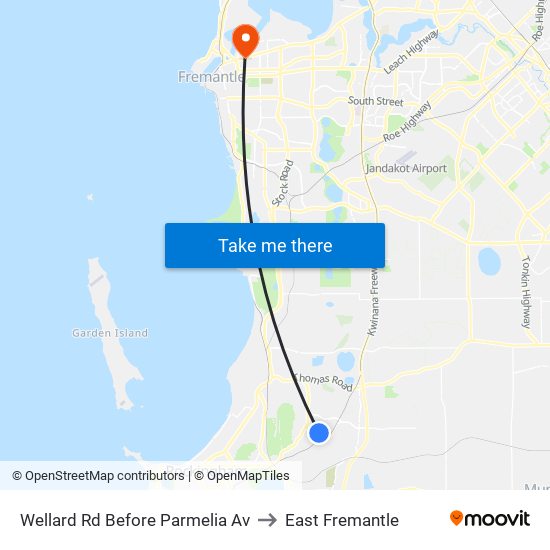 Wellard Rd Before Parmelia Av to East Fremantle map