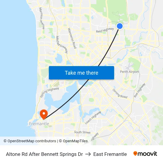 Altone Rd After Bennett Springs Dr to East Fremantle map