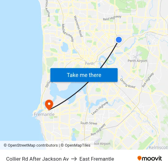 Collier Rd After Jackson Av to East Fremantle map