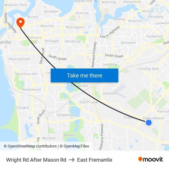 Wright Rd After Mason Rd to East Fremantle map