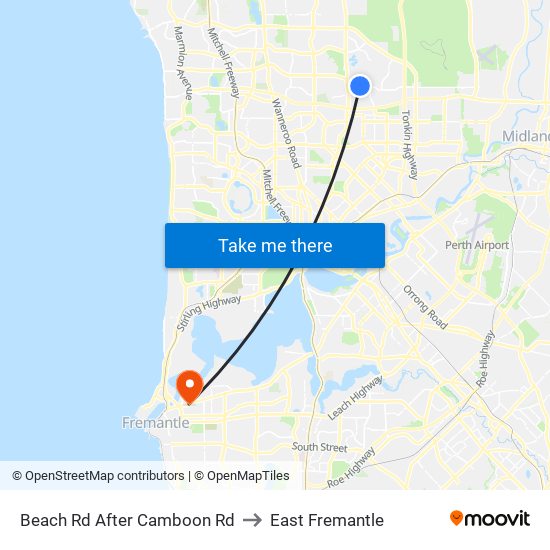 Beach Rd After Camboon Rd to East Fremantle map