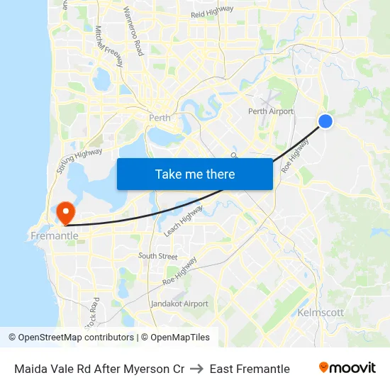 Maida Vale Rd After Myerson Cr to East Fremantle map