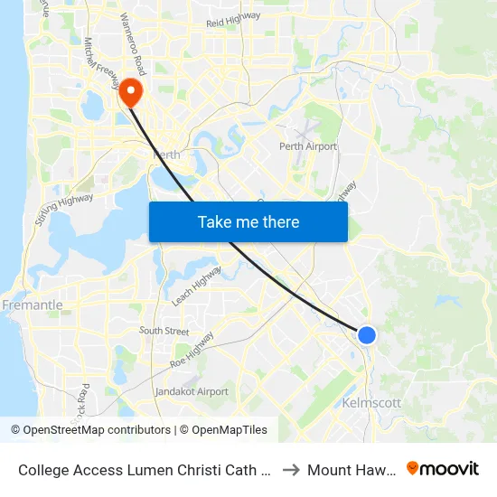 College Access Lumen Christi Cath Col Stand 4 to Mount Hawthorn map