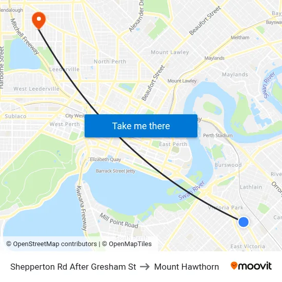 Shepperton Rd After Gresham St to Mount Hawthorn map