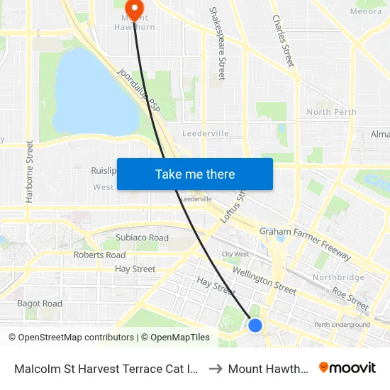 Malcolm St Harvest Terrace Cat Id 29 to Mount Hawthorn map