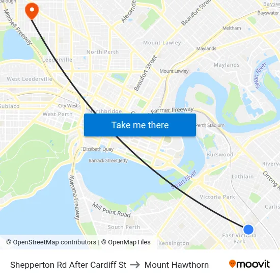Shepperton Rd After Cardiff St to Mount Hawthorn map