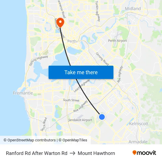 Ranford Rd After Warton Rd to Mount Hawthorn map