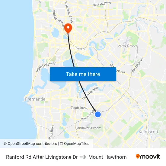 Ranford Rd After Livingstone Dr to Mount Hawthorn map