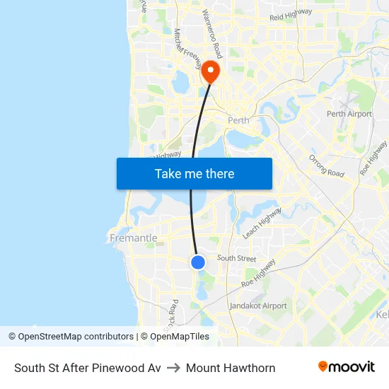South St After Pinewood Av to Mount Hawthorn map