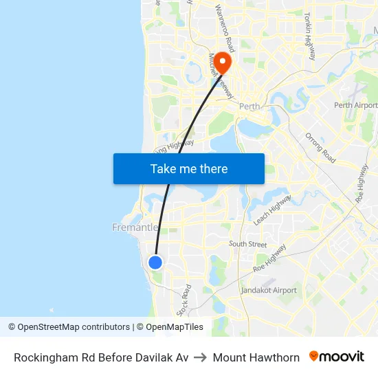 Rockingham Rd Before Davilak Av to Mount Hawthorn map