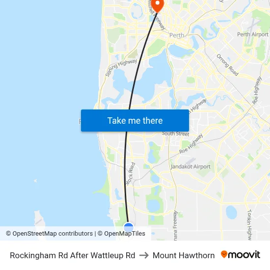 Rockingham Rd After Wattleup Rd to Mount Hawthorn map