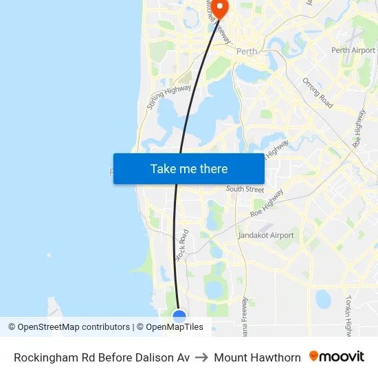 Rockingham Rd Before Dalison Av to Mount Hawthorn map