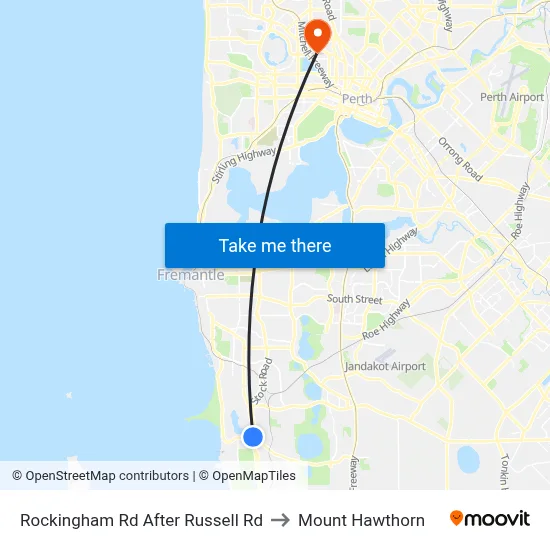 Rockingham Rd After Russell Rd to Mount Hawthorn map