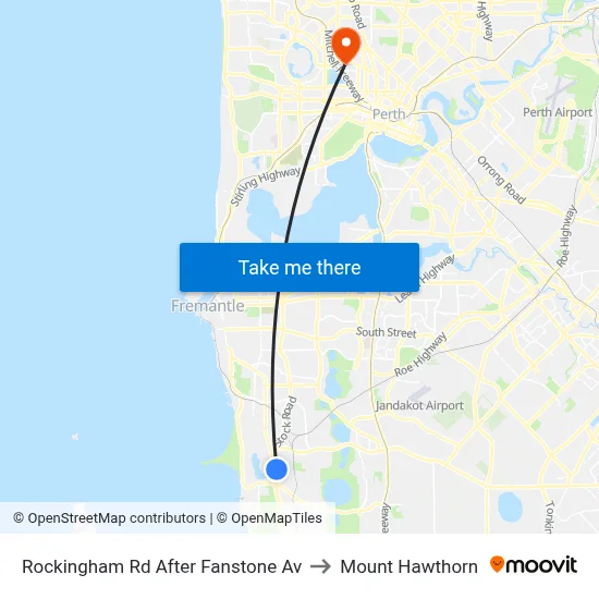 Rockingham Rd After Fanstone Av to Mount Hawthorn map