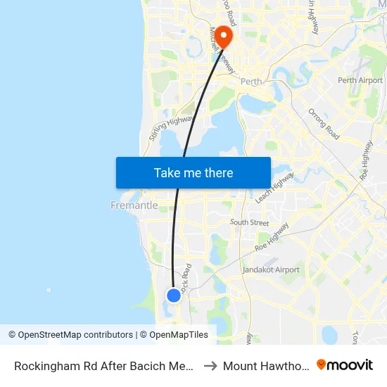 Rockingham Rd After Bacich Mews to Mount Hawthorn map