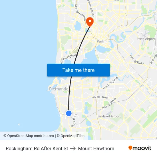Rockingham Rd After Kent St to Mount Hawthorn map