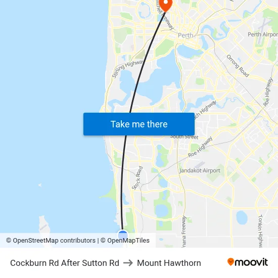 Cockburn Rd After Sutton Rd to Mount Hawthorn map