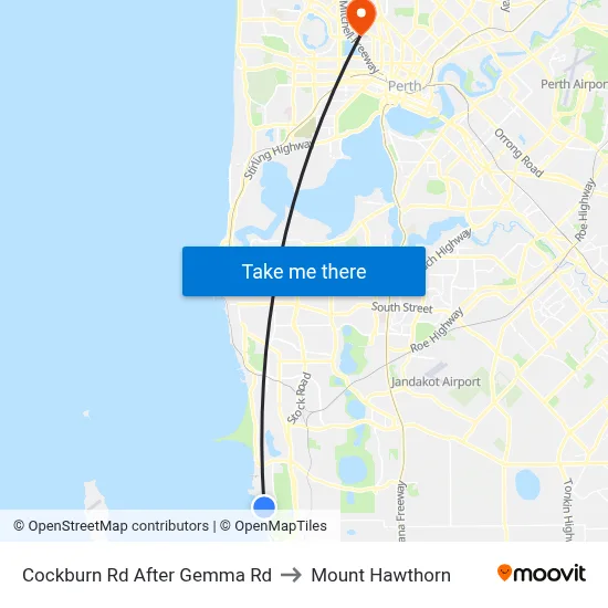 Cockburn Rd After Gemma Rd to Mount Hawthorn map