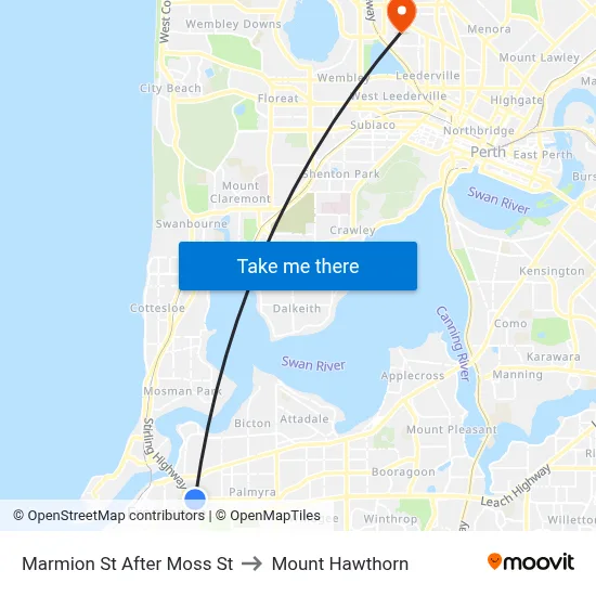 Marmion St After Moss St to Mount Hawthorn map