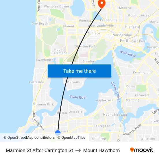 Marmion St After Carrington St to Mount Hawthorn map