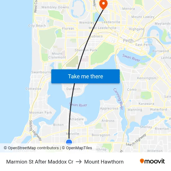 Marmion St After Maddox Cr to Mount Hawthorn map
