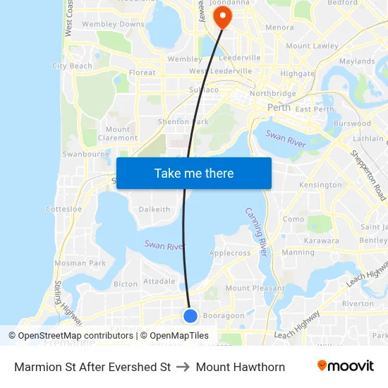 Marmion St After Evershed St to Mount Hawthorn map