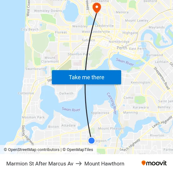 Marmion St After Marcus Av to Mount Hawthorn map