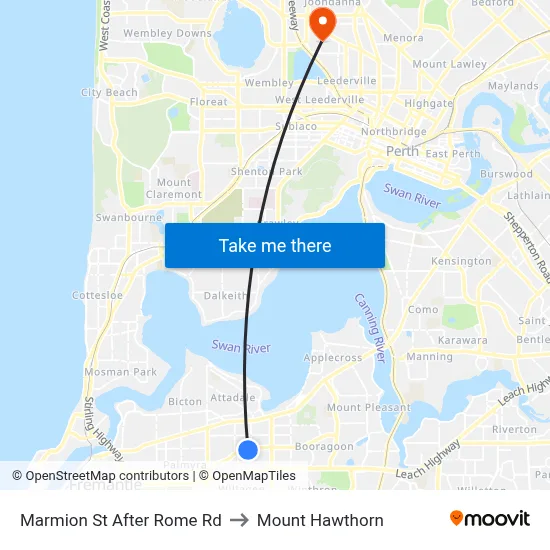 Marmion St After Rome Rd to Mount Hawthorn map