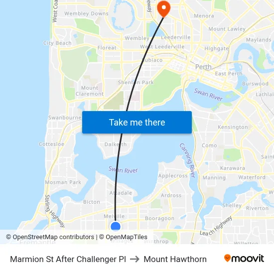 Marmion St After Challenger Pl to Mount Hawthorn map