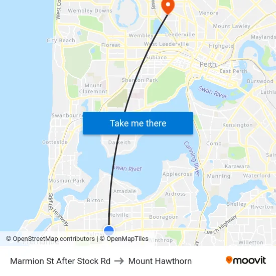 Marmion St After Stock Rd to Mount Hawthorn map