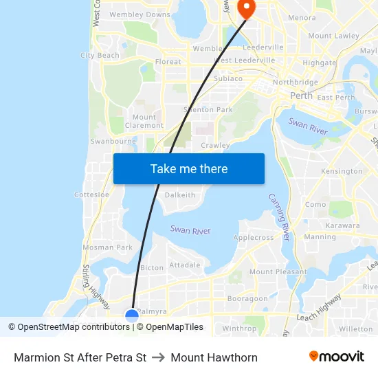 Marmion St After Petra St to Mount Hawthorn map