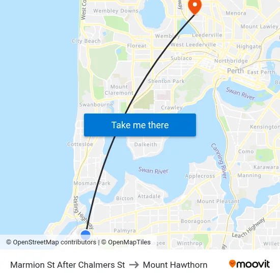Marmion St After Chalmers St to Mount Hawthorn map