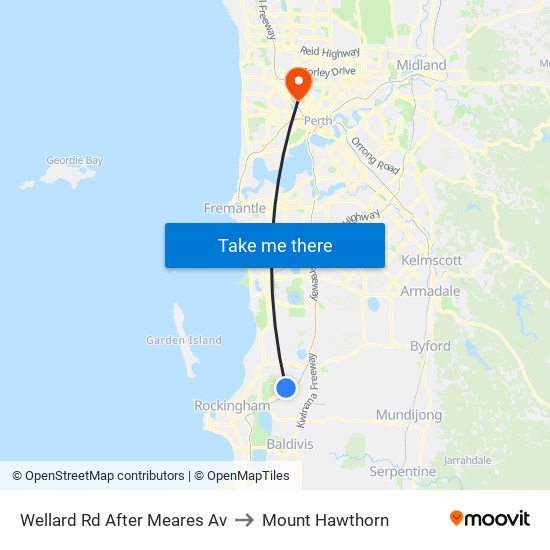 Wellard Rd After Meares Av to Mount Hawthorn map