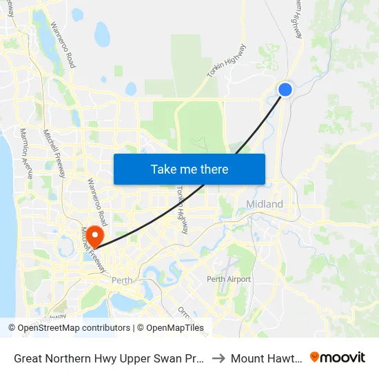 Great Northern Hwy Upper Swan Primary S1 to Mount Hawthorn map