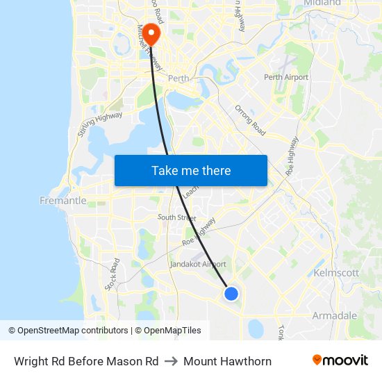 Wright Rd Before Mason Rd to Mount Hawthorn map