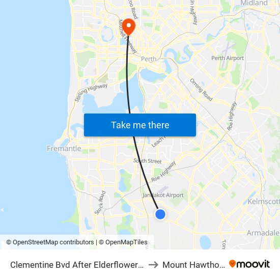 Clementine Bvd After Elderflower St to Mount Hawthorn map