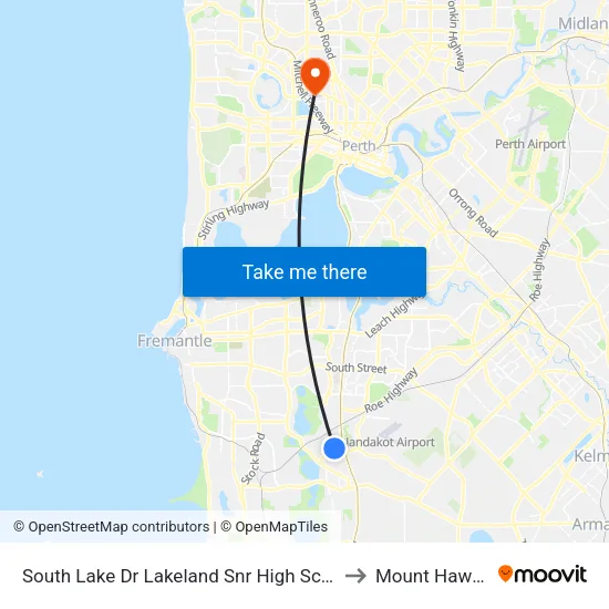 South Lake Dr Lakeland Snr High Sch - Stand 1 to Mount Hawthorn map