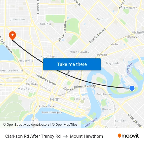 Clarkson Rd After Tranby Rd to Mount Hawthorn map