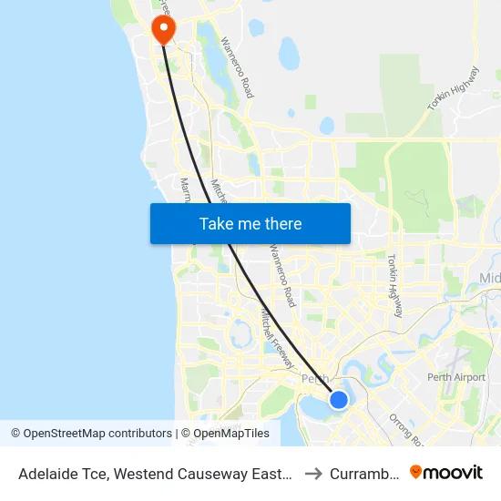 Adelaide Tce, Westend Causeway Eastbound to Currambine map