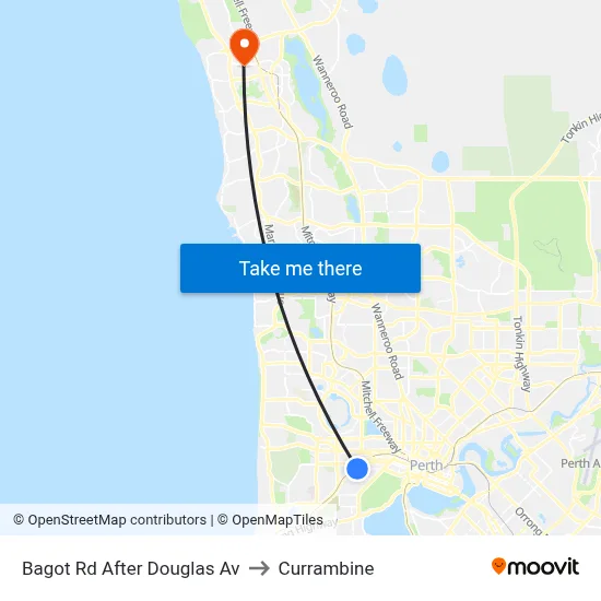 Bagot Rd After Douglas Av to Currambine map