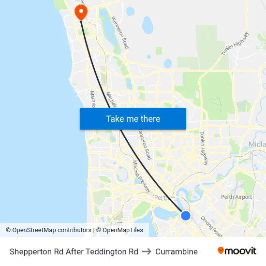 Shepperton Rd After Teddington Rd to Currambine map