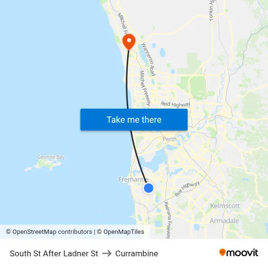 South St After Ladner St to Currambine map