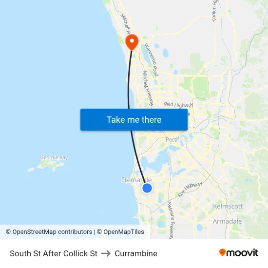 South St After Collick St to Currambine map